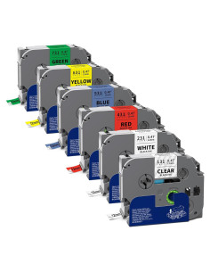 Cinta de Etiqueta Multi-color 12mm Labelwell TZe-231/131/431/531/631