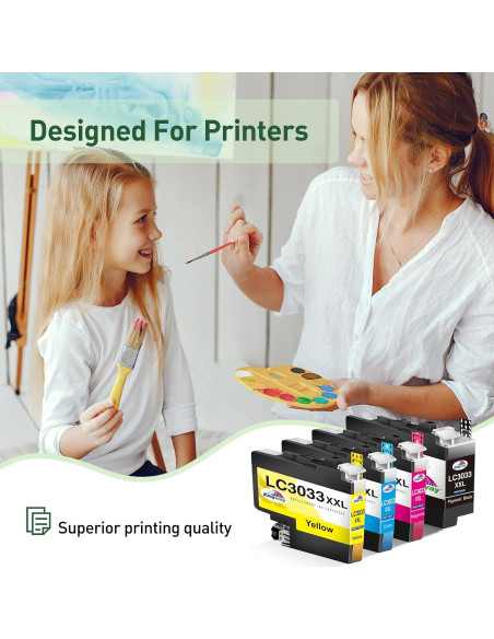 Cartuchos de tinta Kingway LC3033 XXL para Brother - 4 unidades