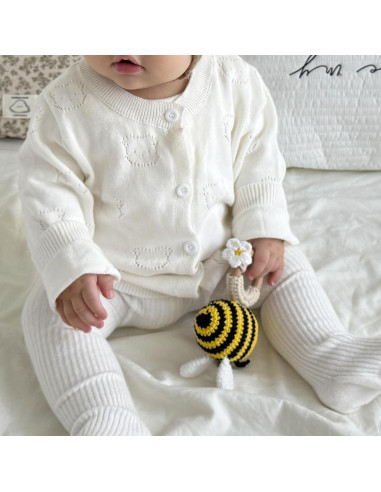 Sonajero de Ganchillo DICHA Abeja - Juguete Sensorial Bebés