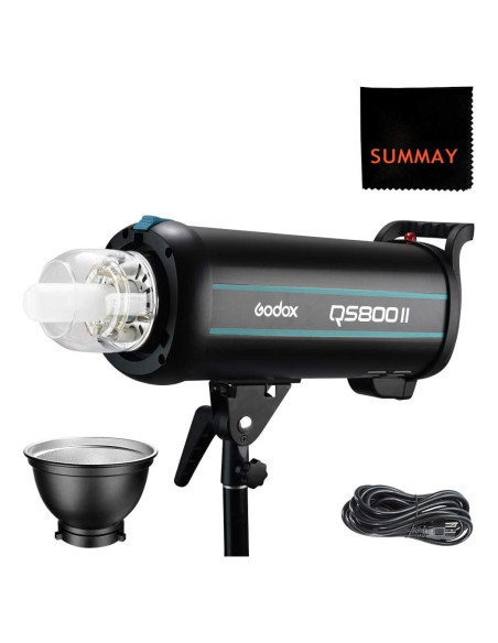 Flash Estroboscópico Godox QS800II 800Ws Luz de Estudio 150W