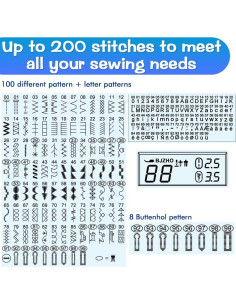 Máquina de Coser Portátil Uten 2685A con 200 Puntadas 2