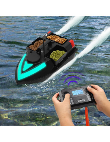 Barco de Cebo para Pesca GDIFLS con Control Remoto y LED