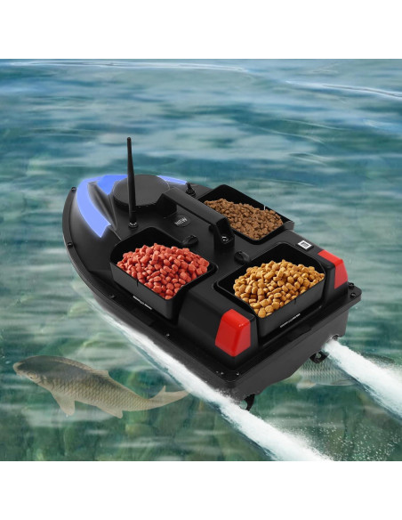 Barco de Cebo para Pesca GDIFLS con Control Remoto y LED