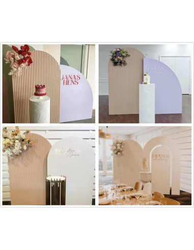 Cubiertas de Tela Arqueadas Rosa Claro 200x90cm para Eventos