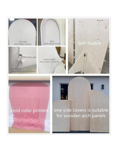 Cubiertas de Tela Arqueadas Rosa Claro 200x90cm para Eventos