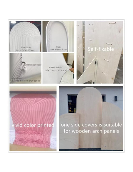 Cubiertas de Tela Arqueadas Rosa Claro 200x90cm para Eventos Cubiertas de Tela Arqueadas Rosa Claro 200x90cm para Eventos