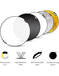 Reflector Fotográfico 32" Selens 5 en 1 Plegable con Funda 2