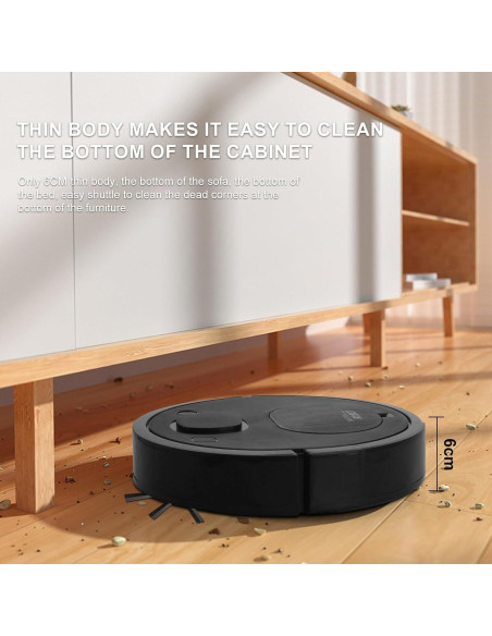 Robot Aspirador y Mopa Genérico SD-8028, 2-en-1, 0.45kg