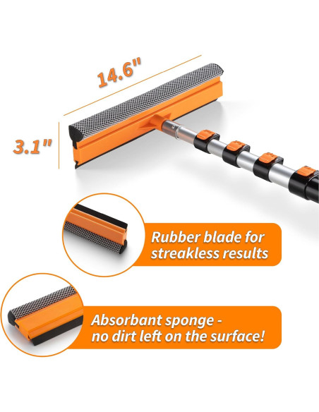 Kit Limpiaparabrisas Telescópico Extend-A-Reach 7.32m 2 en 1