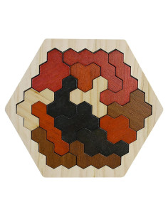 Rompecabezas Tangram de Madera AHYUAN 18.5x16 cm Educativo
