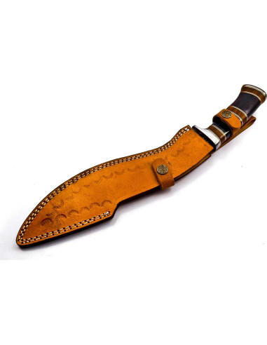 Cuchillo Kukri Nooraki KK155 de Acero Damasco 38.1 cm con Funda