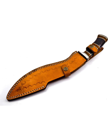 Cuchillo Kukri Nooraki KK155 de Acero Damasco 38.1 cm con Funda
