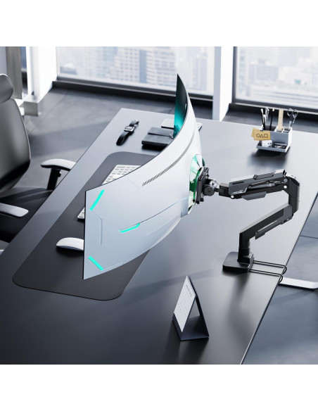 Brazo de Monitor ARES WING Ultra Ancho con USB 24-57" 30 kg