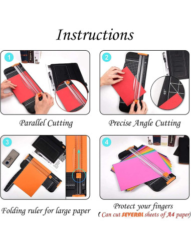 Cortadora de Papel Evteck 30.48 cm Deslizante con Seguridad