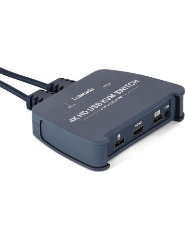 Interruptor KVM HDMI 4K 2 Computadoras Lotorasia con Cables