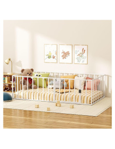 Cama de Piso Twin Montessori ROOMTEC de Metal 77x41x21 cm