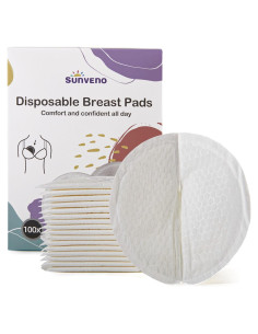 Almohadillas Desechables para Lactancia SUNVENO 100 Piezas Ultra Finas