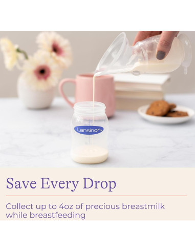 Bomba de Pecho de Silicona Lansinoh 113.4 ml Manual Portátil