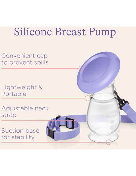 Bomba de Pecho de Silicona Lansinoh 113.4 ml Manual Portátil