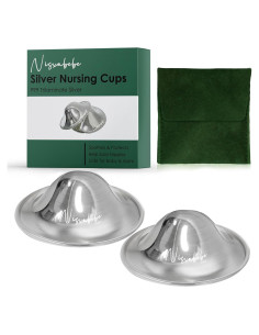 Copas de Lactancia de Plata 999 Nisxabebe - Protectores de Pezón