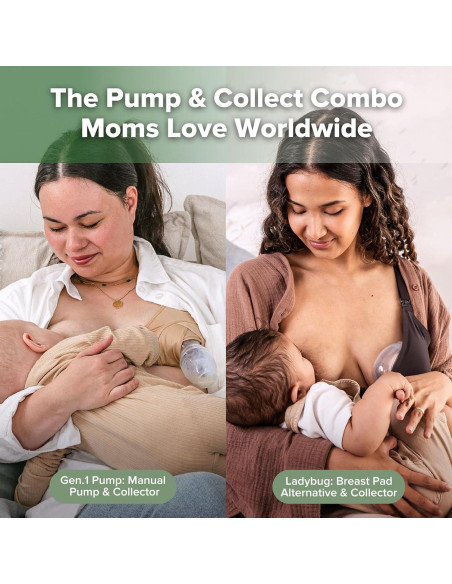 Bomba Manual de Lactancia Haakaa 100ml y Colector Ladybug 75ml