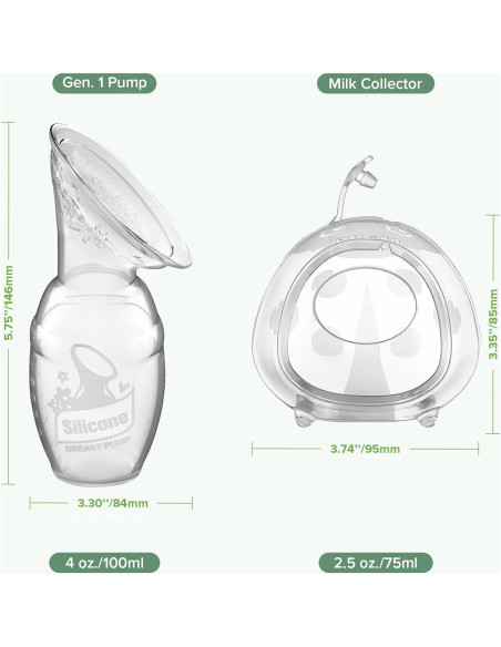 Bomba Manual de Lactancia Haakaa 100ml y Colector Ladybug 75ml
