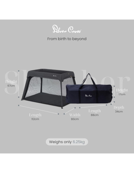 Cuna de viaje Silver Cross Sleep & Go 3 en 1 - Carbono Cuna de viaje Silver Cross Sleep & Go 3 en 1 - Carbono
