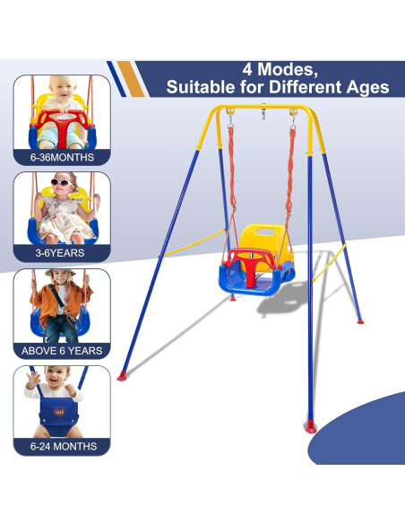 Columpio 3 en 1 Luxdsgn para Bebés y Niños de 6 Meses a 10 Años Columpio 3 en 1 Luxdsgn para Bebés y Niños de 6 Meses a 10 Años