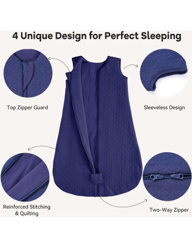 Saco de Sueño para Bebés Unnivoll 0-6 Meses Algodón 100%