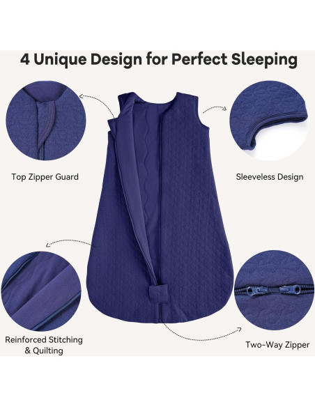 Saco de Sueño para Bebés Unnivoll 0-6 Meses Algodón 100%