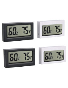 Higrómetro Digital SEISSO con Pantalla LCD - 4 Paquete