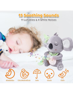 Sofá portátil para bebés Koala con proyector y 15 nanas 2