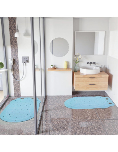 Alfombrilla de Baño Antideslizante DAECHAO Rana Azul 76x46 cm