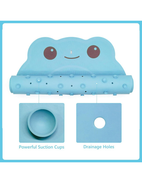 Alfombrilla de Baño Antideslizante DAECHAO Rana Azul 76x46 cm