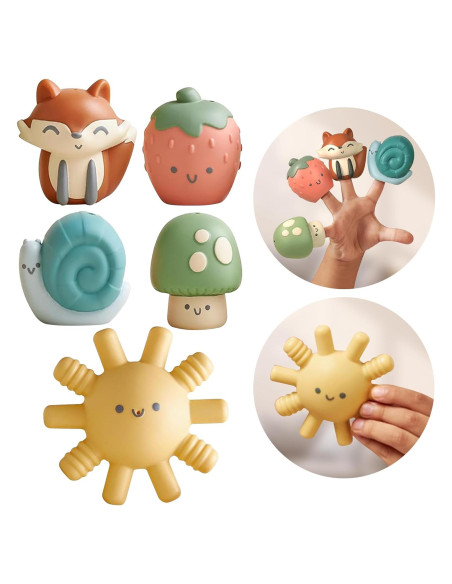 Conjunto de Juguetes de Baño Itzy Ritzy - 4 Marionetas y 1 Juguete