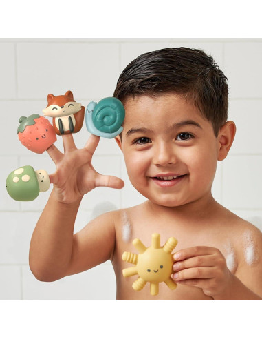 Conjunto de Juguetes de Baño Itzy Ritzy - 4 Marionetas y 1 Juguete