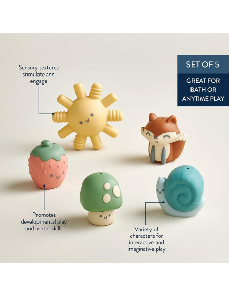 Conjunto de Juguetes de Baño Itzy Ritzy - 4 Marionetas y 1 Juguete