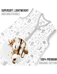 Saco de dormir Mama Cheetah 0.5 TOG para niños con pies 2