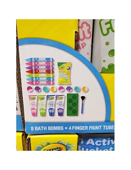 Cubeta de Actividades de Baño Crayola 30 Piezas para Niños Cubeta de Actividades de Baño Crayola 30 Piezas para Niños