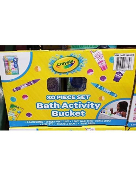 Cubeta de Actividades de Baño Crayola 30 Piezas para Niños Cubeta de Actividades de Baño Crayola 30 Piezas para Niños