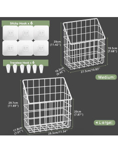 Organizador de Juguetes de Baño Greentainer - 2 Cestas Metálicas 2