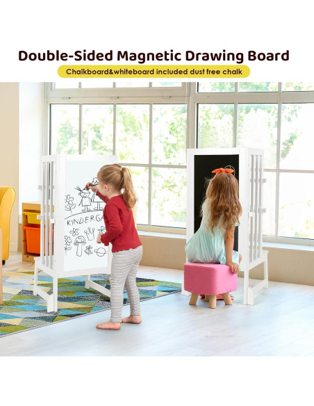 Escalera Ajustable KIDINIX para Niños - Torre de Aprendizaje Blanca