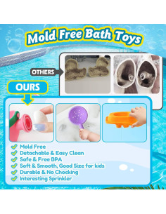 Juguetes de baño para bebés ZHIHUAN 10 PCS color aleatorio 2