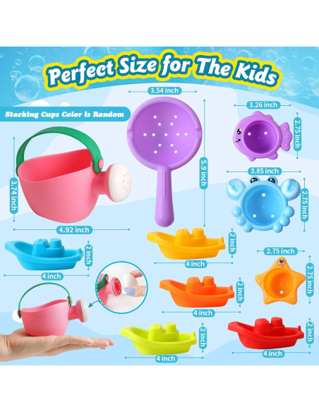 Juguetes de baño para bebés ZHIHUAN 10 PCS color aleatorio