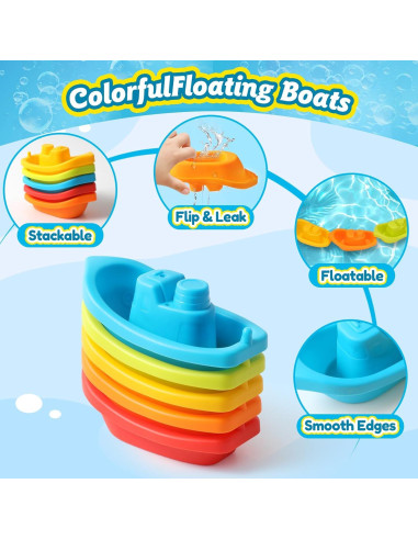 Juguetes de baño para bebés ZHIHUAN 10 PCS color aleatorio