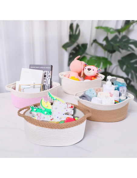 Cesta de Almacenamiento Pequeña ABenkle 30.5x20.3x12.7cm Algodón