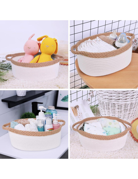 Cesta de Almacenamiento Pequeña ABenkle 30.5x20.3x12.7cm Algodón