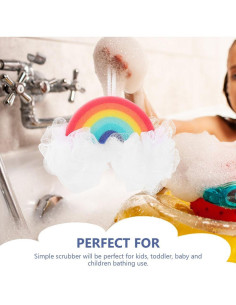 Esponja de Baño Exfoliante FRCOLOR Arcoíris para Niños 2