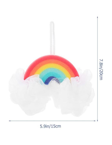 Esponja de Baño Exfoliante FRCOLOR Arcoíris para Niños