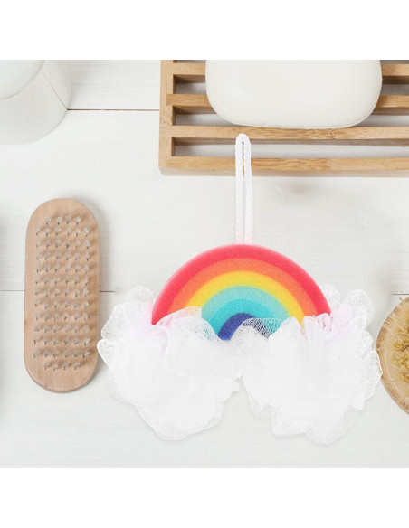 Esponja de Baño Exfoliante FRCOLOR Arcoíris para Niños